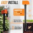 42.5 in Black Carbon Steel Mailbox Post, Outdoor Residential Mailbox Stand