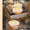 Floating Candles 24PCs 2.3in Flameless LED 200+ Hour for Centerpieces | Battery-Operated Waterproof Tealights for Wedding Marriage Proposals Pool Party Cylinder Vases Spa Halloween New Year