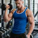 Men's Workout Tank Top Casual Soft Sleeveless Gym Muscle Shirts Bodybuilding Tee (XXXL)