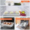TeamFar Stainless Steel Bakeware Set of 8, Baking Roasting Pan Set with Lid, Lasagna Pan with lid, Square & Round Cake Pan, Loaf Pan & Muffin Pan, Healthy & Sturdy, Dishwasher Safe & Smooth