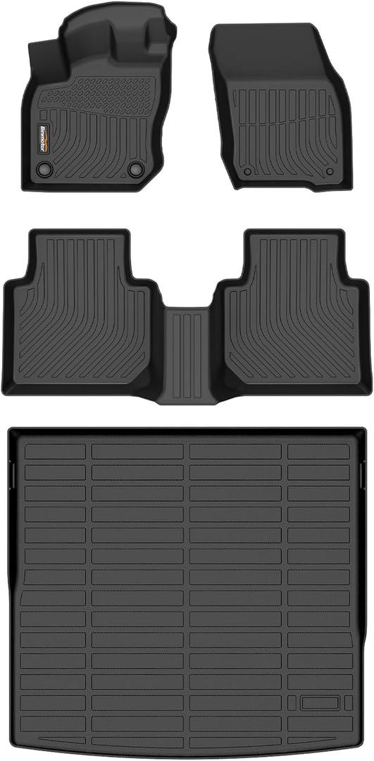 Binmotor-Floor Mats & Cargo Liner for 2025-2026 Volkswagen/VW Tiguan | S, SE, SEL, SE R-Line, SEL R-Line Top, All Weather Mats Car Mats Floor Liners Cargo Trunk Mat for VW Tiguan Accessories