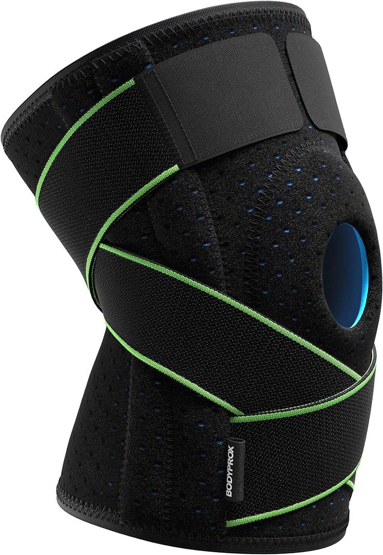 Bodyprox Knee Brace with Side Stabilizers & Patella Gel Pads for Knee Support, X-Large