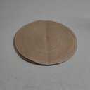 SHACOS 15 inch Round Braided Placemats Set of 6 Non Slip Heat Resistant Cotton Polyester Table Mats Washable Place Mats for Kitchen Dining Party Table Decor (Beige, 6)