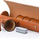 Leather Dice Cup Set, 5 Black Dice Cups + 25 Dices + Exclusive Storage and Transport Case Made of Faux Leather (Orange)