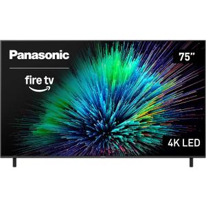 Panasonic W70 Series (2025 Model) 75" LED 4K Ultra HD Smart Fire TV, Press & Ask Alexa, Apple AirPlay, HDR10+, HDMI 2.1, and Bluetooth Support - 75W70BP