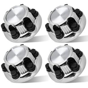 Snobli (Set of 4) Chrome Wheel Center Caps 6 Lugs Compatible with Select 16 Inch Van & Truck - Replacement 16"" 17"" 1999-2012 1571237 15067578 560-05129