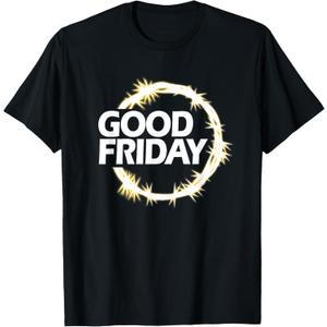 Good Friday Shirt Holy Week Christian Faith and Love T Shirt (Black, XL)