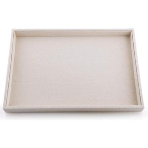 Oirlv linen Jewelry Display Trays Stackable Necklace Bracelet Ring Showcase Display Empty Plate(Pack of 1), Beige  Oirlv linen Jewelry Display Trays Stackable Necklace Bracelet Ring Showcase Display Empty Plate(Pack of 1), Beige