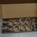 12 Pieces Napkin Rings Holders Handmade Round Mesh Heavy Duty Metal Napkin Rings Holder for Dinner Decoration Dining Table Parties Wedding Christmas(Silver)