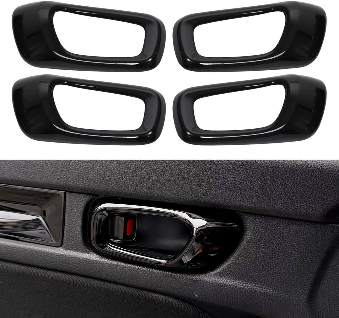 YINGTUU for Honda Civic 11th Gen 2022 2023 2024 2025 Accessories Inner Door Handle Cover Decals ABS Bright Black