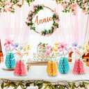 SUNBEAUTY 9PCS Spring Wildflower Party Decorations Wild Flowers Honeycomb Centerpieces for Tables Wildflower Birthday Spring Flower Theme Party Decorations for Garden Baby Shower, Easter, Mothers Day