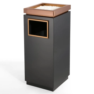 WICHEMI Commercial Outdoor Trash Can, 7 Gallon Stainless Steel Trash Bin with Lid and Removable Inner Bucket for Office Hotel Lobby Patio