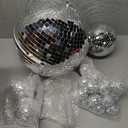 Hoolerry 65 Pcs Disco Balls Reflective Hanging Disco Ball Decorations Assorted Silver Ball for 70s Wedding Dance Music Ballroom Hall Props Club Stage Backdrop Props(12/6/ 4/3.2/2/ 1.2 in)