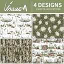 2 x Vnaaem Forest Wrapping Paper 4 Watercolor Holiday Style Gift Wrap Paper Bulk Christmas Tree for Christmas Winter Wedding Baby Shower - 20 X 28 Inches 8 Folded Sheet