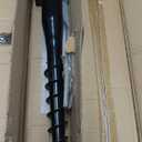 Furnishh No Dig Ground Anchor 4"x4" Post Holder U Model Screw in Post Stake for Mailbox Posts and Fence Posts, 27" Long Post Anchor Spike, 4 Packs, Black