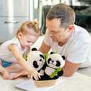 11.8 inches Cute Panda Stuffed Animals Plush Pillow Toys with Bamboo, Plushies Doll Gifts for Kids Girls Boys Birthday Valentine