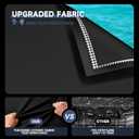 LXKCKJ 10x16 FT Rectangular Pool Cover for Above Ground Pool, Solar Oval Pool Cover Protector, Winter Pool Cover with Accessories Set Ideal for Cold and UV Resistant, Dustproof (Black)