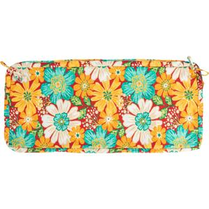 Magpie Fabrics Patio Bench Cushion Cover 45x18x3 Inch, NO Insert! Water Resistant UV Protection Outdoor Swing Loveseat Replacement Cover with Zipper (Embry Red Hibiscus)