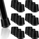 Treela 48 Pcs 1 Inch Folding Chair Leg Caps Heavy Duty Rubber Non Marring Furniture Leg Caps Round Hardwood Floor Protectors Chair Covers Protect Floors from Scratching