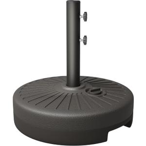 Patio Umbrella Stand, Outdoor Umbrella Base 22L Water Filled Stand, Market Patio Outdoor Heavy Duty Umbrella Holder (Black)