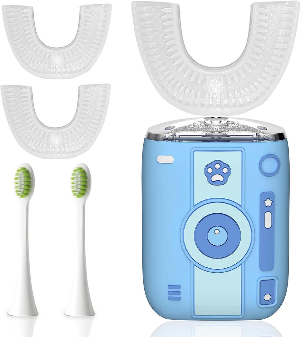 Adult Sonic Automatic Electric Toothbrush, 360 Oral Cleaning Stain Whitening (Sky Blue)