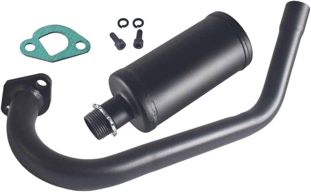 Upgrade Exhaust with Muffler For Coleman Powersports CT200U BT200X CT200u-ex,212cc 196cc/6.5HP Go Kart and Gas Mini Bike Black Upgrade Exhaust with Muffler For Coleman Powersports CT200U BT200X CT200u-ex,212cc 196cc/6.5HP Go Kart and Gas Mini Bike Black
