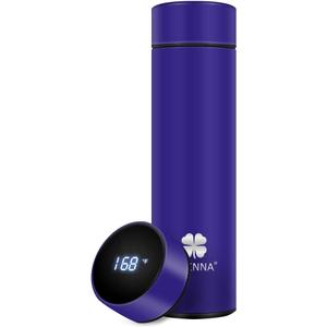 Insulated bottle,Coffee bottle,Tea Infuser Bottle,Smart Sports Water Bottle with LED Temperature Display,Double Wall Vacuum Insulated Water Bottle, Stay Hot/Cold for 24 Hr (blue)