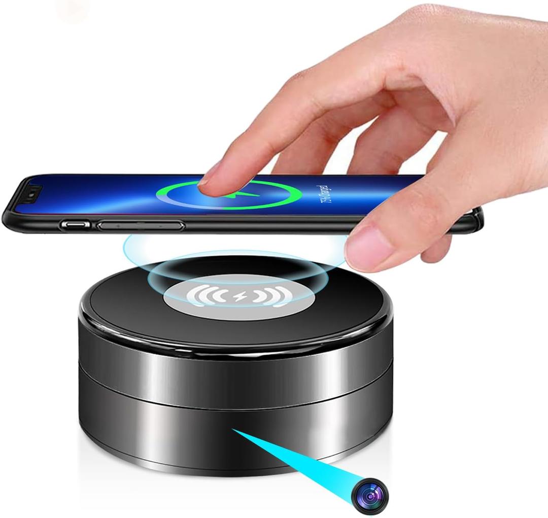 Hidden Camera with Wireless Charger - 1080P HD Security Camera, 160 Wide-Angle Lens, Motion Detection, Suitable for Home Security Monitoring of Babies/Pets/(2.4/5G)