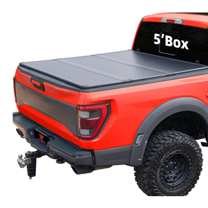 Hard Top Tri Fold tonneau Cover Compatible with 2016-2025 Toyota Tacoma 5ft Bed (60.5"), Alloy Steel and Fiberglass Made