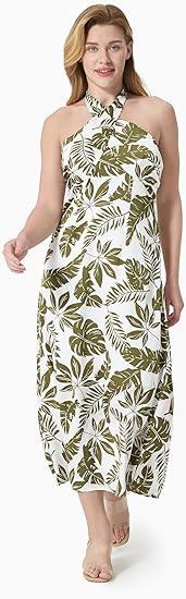PATPAT Family Matching Summer Outfits, Hawaiian Vacation Women Beach Dress, Girls Sundress, Men and Boys Button Down Shirt, Women XL