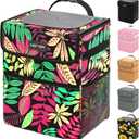 HOTOR Car Trash Can - Leak-Proof Car Organizer and Storage Bag for The Back/Front/Console of Any Cars,Sedans, SUVs & Trucks Easy-to-Install Car Accessory Interior, Leaves Print (2 Gallons)