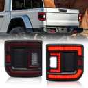 BUNKER INDUST Flush Mount LED Tail Lights Fit for Jeep Gladiator JT 2020-2025, 1 Pair Rear Tail Lamp Brake Light Turn Signal Reverse Running Light Assembly