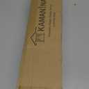 KAMANINA 1 Inch Curtain Rods for Windows 66 to 120 Inches Black Heavy Duty Curtain Rods 32 to 120 (2.6-10ft), Adjustable Long Drapery Rod with Marbled Finials