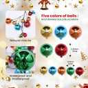 Multicolored Christmas Ball Garland Dailyart 4ft 48pcs Colorful Hanging Balls Ornaments Decorations Plastic Shatterproof Ball Garlands for Christmas Tree Centerpiece Wreath Mantel Decor