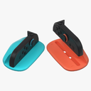 Orzero Mouse Grip Stand Compatible for Switch 2 (2025) Joy-con, Mouse Shell Holder Adapter Accessories Enhances Desk Sliding Gaming Experience - Blue and Orange Pack of 2