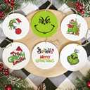 42 Pcs Christmas Face Transfers Stickers 6 Inch 3 Inch Large Small Faces Eyes Vinyl Decals for Crafts Glass Drinking Cups Ornaments Wood Decorations Balls Holiday Party Supplies (face42)