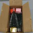 6 Pack Mini Christmas Tree with Lights Small Artificial Christmas Tree Decorations Xmas Tree Figurines for Indoor Christmas Home Party Tabletop Centerpieces Decor