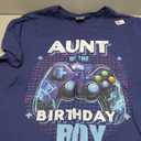 Aunt of the Birthday Boy Matching Family Video Game Party T-Shirt