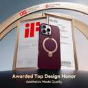 CASEKOO Wine Red Designed for iPhone 16 Pro Case with Spin Magnetic Stand [16FT Military Protection] [Non-Slip Edge] [Fit for MagSafe] MagicStand 360 for iPhone 16 Pro case with Stand 6.3''