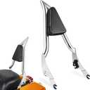 PBYMT Detachable Sissy Bar Passenger Backrest, Touring Quick Release Sissy Bar Backrest, 28inch Chrome Sissy Bar Fit for Harley Touring Street Glide Road King Road Glide Electra Glide 2009-2024