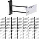 Polmart Heavy Duty 6" Gridwall/Grid Panel Double-Bar Hooks with Price Tag Holders, Black (6-inch, 50-Pack)
