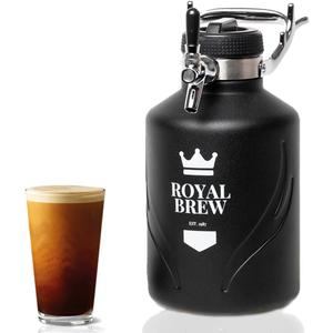 The Original Royal Brew Nitro Cold Brew Coffee Maker - Gift for Coffee Lovers - Quality Nitro Coffee at Home - 64 oz Home Keg, Nitrogen Gas System Dispenser Kit The Original Royal Brew Nitro Cold Brew Coffee Maker - Gift for Coffee Lovers - Quality Nitro Coffee at Home - 64 oz Home Keg, Nitrogen Gas System Dispenser Kit