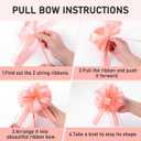 2 x Lotus Root Pink 8 PCS Large Pull Bows,Bow for Gift Wrapping,6 inches, Wrapping Christmas, Party Birthday Gift Wedding, Valentine's Day Decorations for Boxes or Flowers