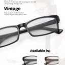 SODQW Women Rectangle Office-Siren Glasses Non Prescription Fashion Eyewear Y2K Fake Cosplay Glasses Designer Frame (A01- Black)