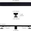 24 Inch Linear Shower Drain, Matte Black, with Tile Insert Grate