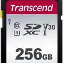 Transcend SDC300S 256GB SDXC SD Card, UHS-I U3 V30, 4K UHD & Full HD for DSLR Cameras/Digital Cameras/Trail Cameras/Camcorder, Up to 100MB/s, Class 10 High-Speed Memory Card