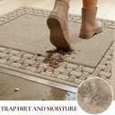 Dirt Trapper Door Mats 32x48in, Non-Slip Entryway Rugs, Beige