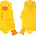 DELIFUR Dog Halloween Duck Costume - Adorable Dog Hoodies for Pet Cute Animal Clothes Cosplay Sweatshirt Yellow (Duck, Large)