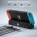 TV Dock Station for Nintendo Switch/OLED,Portable Dock with 1000Mbs LAN Port 4K HDMI TV USB 2.0 Port and USB C Charging Port for Nintendo Switch(Not Support Switch 2