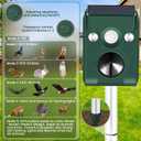 Solar Ultrasonic Animal Repellent Outdoor, Cat Repellent Outdoor with Motion Detection Waterproof Animal Repeller Deer Skunk Raccoon Squirrel Cat Deterrent for Yard